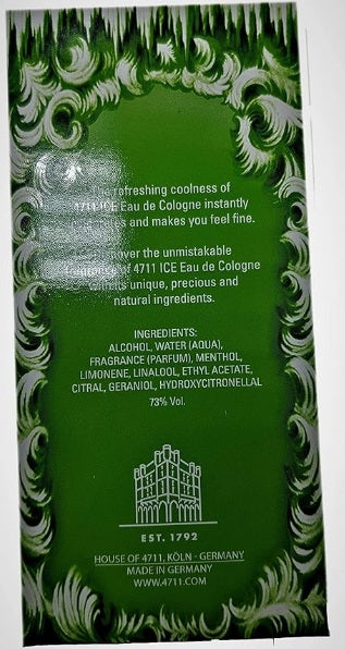 Eau De Cologne, Ice Green, 400ml From The House of 4711