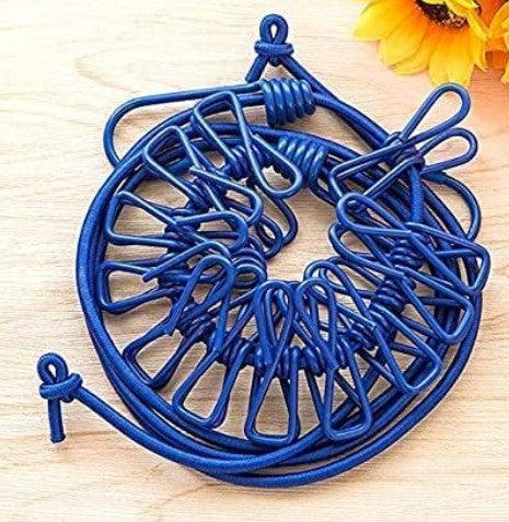 Cloth Drying Rope with Hooks