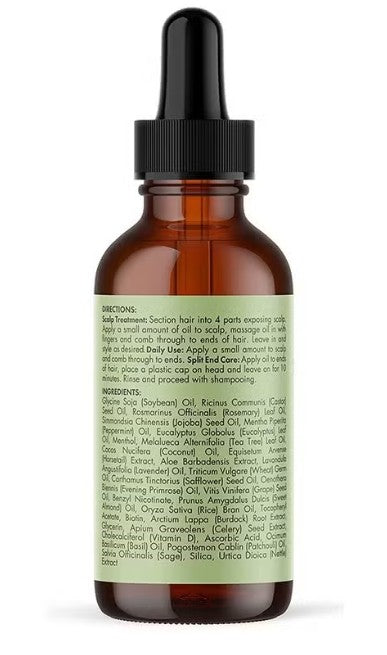 Rosemary Mint Scalp & Hair Strengthening Oil Infused W/Biotin & Encourages Growth 59ml