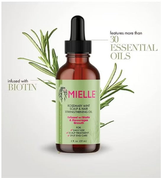 Rosemary Mint Scalp & Hair Strengthening Oil Infused W/Biotin & Encourages Growth 59ml