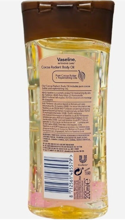Vaseline Intensive Care Cocoa Radiant Body Oil 200ml